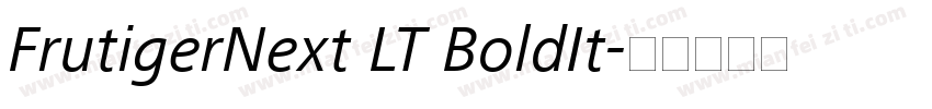 FrutigerNext LT BoldIt字体转换